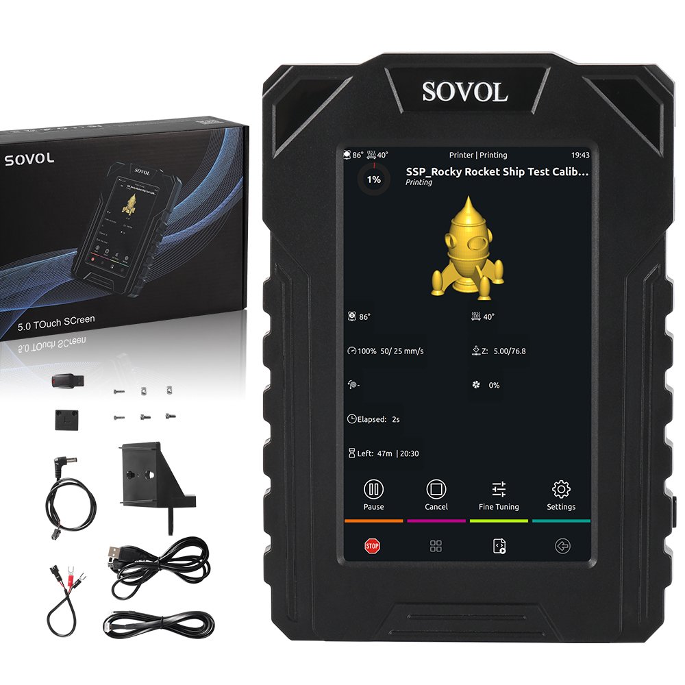 Sovol 5″ IPS Touch Screen with Klipper Firmware Pre-Installed for Sovol ...