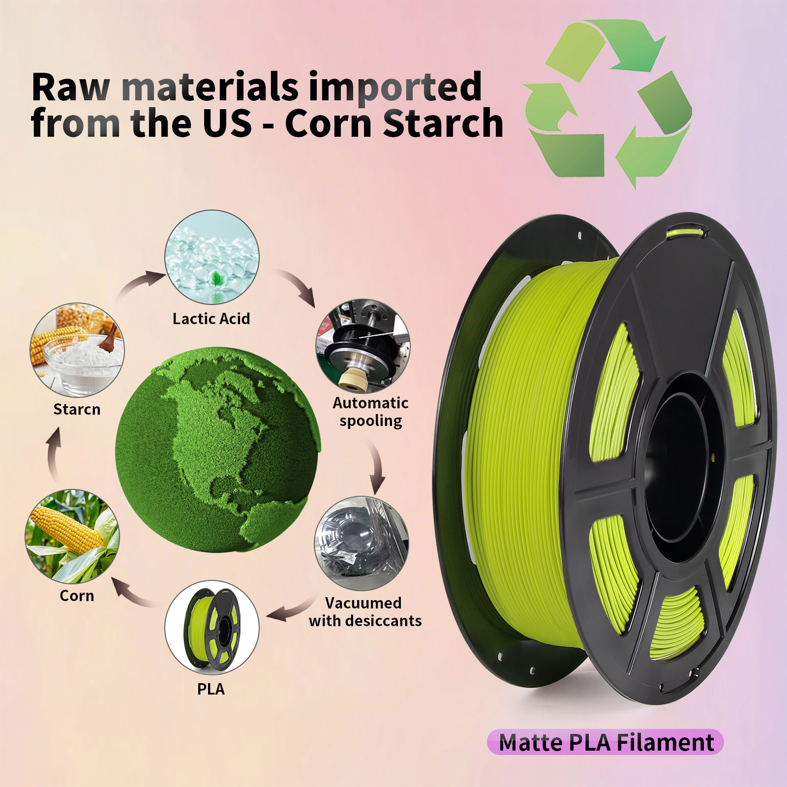 PLA i6 Matte Apple Green (1) PLA i6 Matte Apple Green (1)