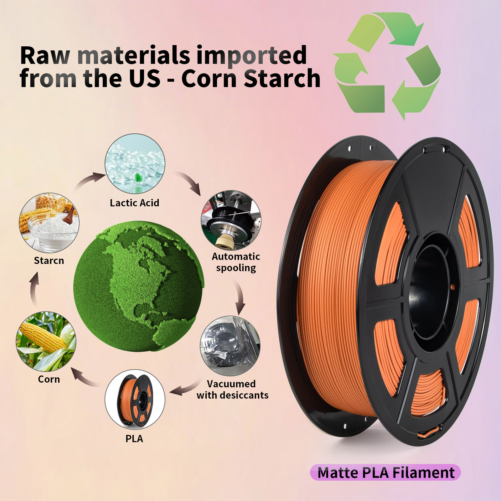 PLA i6 Matte Halloween Orange (1) PLA i6 Matte Halloween Orange