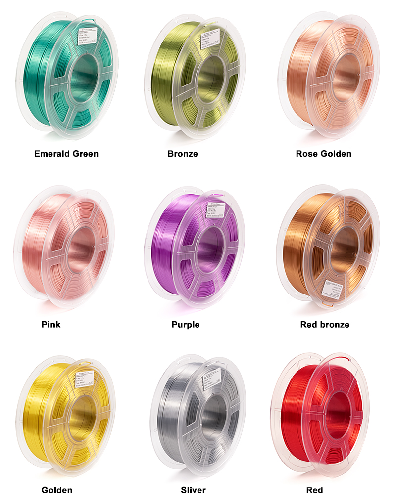 Silk pla filaments Silk pla filaments