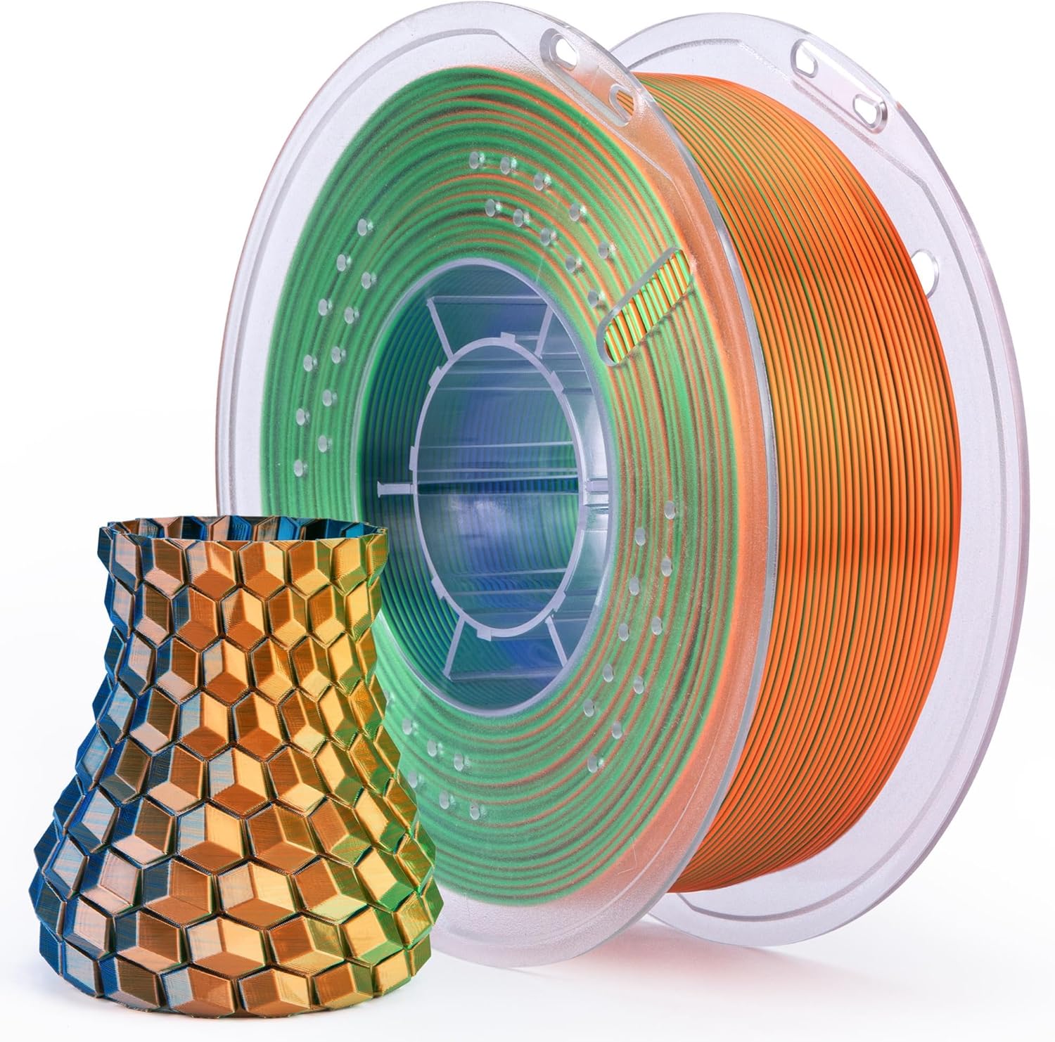 Elegoo Blue green orange tri color filament Elegoo Blue green orange tri color filament