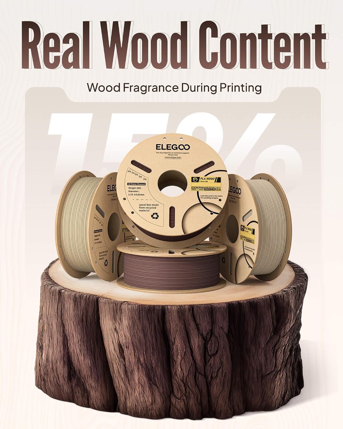 3d filament pla wood