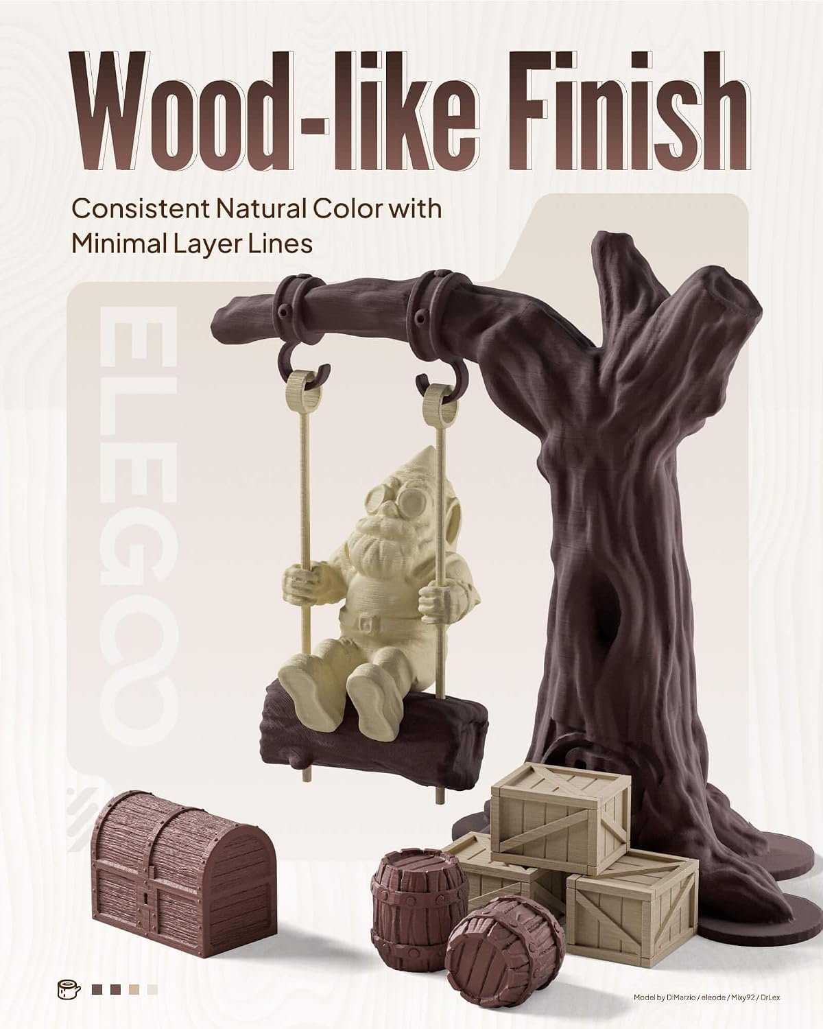 PLA wood filament